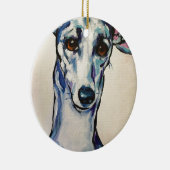 Italiaanse Greyhound Keramisch Ornament (Rechts)