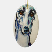 Italiaanse Greyhound Keramisch Ornament (Rechts)