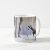 Italiaanse Greyhound Laat Het Sneeuw Kerstmis Koffiemok (Voorkant rechts)
