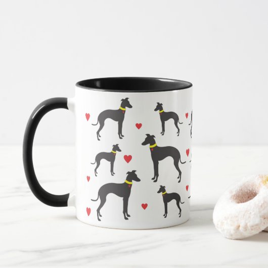 Italiaanse Greyhound Love Mok (Met donut)