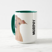 Italiaanse Greyhound Personalized Mug Mok (Voorkant links)