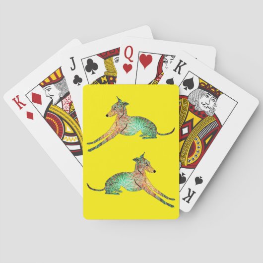 Italiaanse Greyhound Pokerkaarten (Achterkant)