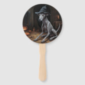 Italiaanse Greyhound pompoenen Halloween eng Handwaaier (Voorkant)