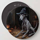 Italiaanse Greyhound pompoenen Halloween eng Ronde Button 6,0 Cm (Voorkant /achterkant)