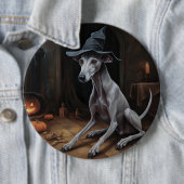 Italiaanse Greyhound pompoenen Halloween eng Ronde Button 6,0 Cm (In situ)
