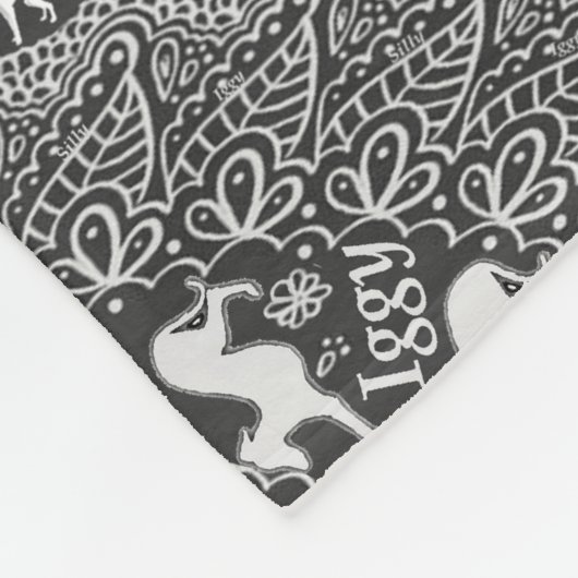 Italiaanse Greyhound Print Fleece Blanket, Gekke I (Hoek)