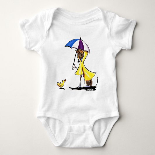 Italiaanse Greyhound Raincoat Romper (Voorkant)
