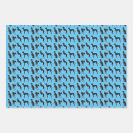 Italiaanse Greyhound Silhouettes Inpakpapier Vel