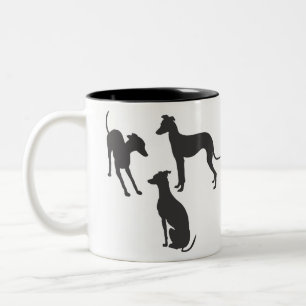 Italiaanse Greyhound Silhouettes Tweekleurige Koffiemok