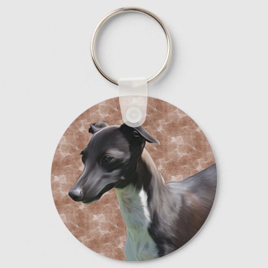 Italiaanse Greyhound Sleutelhanger (Voorkant)