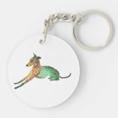 Italiaanse Greyhound Sleutelhanger (Achterkant)