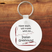 Italiaanse Greyhound Travel Leash - Sleutelhanger (Achterkant)