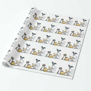 Italiaanse Greyhound Trio Cadeaupapier