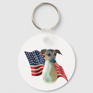 Italiaanse Greyhound vlag Sleutelhanger