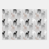 Italiaanse Greyhounds Cute Pattern Inpakpapier Vel (Voorkant 2)