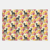 Italiaanse Greyhounds Floral Pattern Inpakpapier Vel (Voorkant 2)