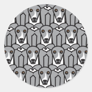 Italiaanse Greyhounds Ronde Sticker