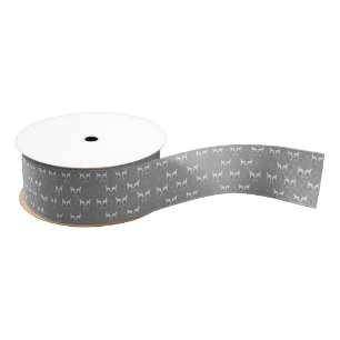 Italiaanse grijze hond Dog Ribbon Wrapping Rescue  Grosgrain Lint