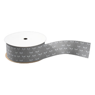 Italiaanse grijze hond Dog Ribbon Wrapping Rescue Grosgrain Lint