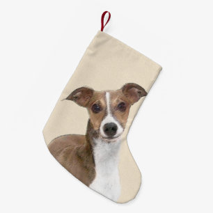 Italiaanse grijze schilderijen - Kute Original Dog Kleine Kerstsok