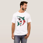 Italiaanse haai t-shirt (Voorkant volledig)