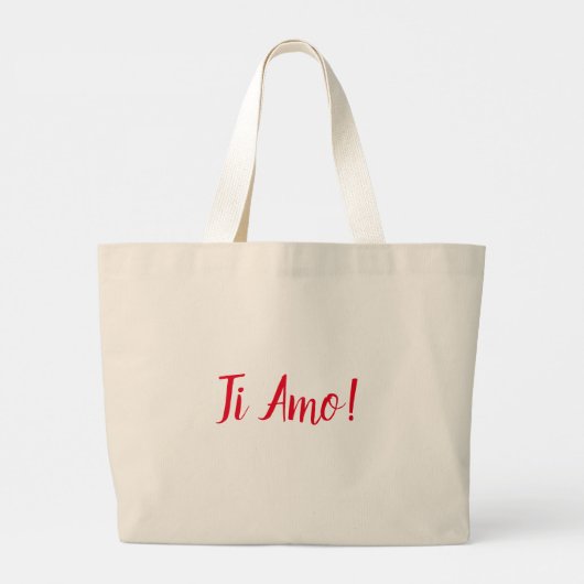 Italiaanse Hallo Beauful Jumbo-Canvas tas (Achterkant)