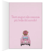 italiaanse Happy Moeders Day Fiat 500 (Binnen (Rechts))