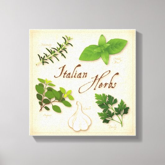 Italiaanse Herbs Canvas Art (Voorkant)