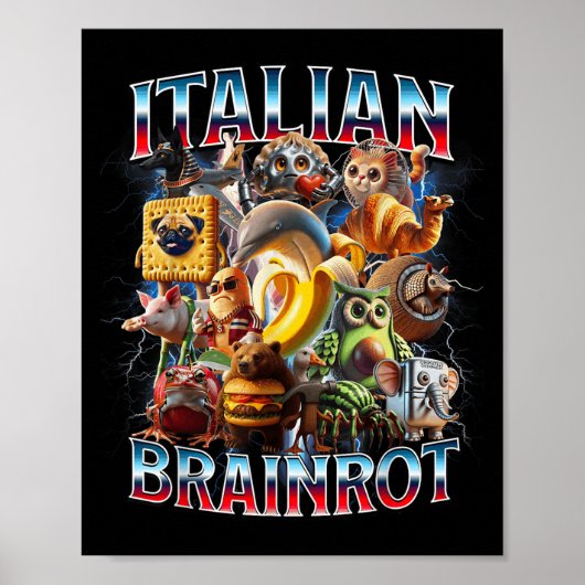 Italiaanse hersenrot Italiaanse hersenrot grappige Poster (Voorkant)