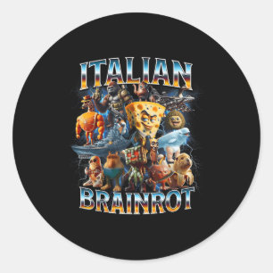 Italiaanse Hersenrot Italiaanse Hersenrot Grappige Ronde Sticker