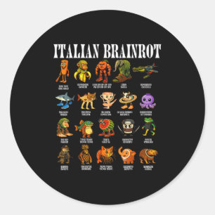 Italiaanse Hersenrot Italiaanse Hersenrot Grappige Ronde Sticker