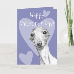 Italiaanse hond Greyhound Cute Valentijnsdag Love Feestdagen Kaart