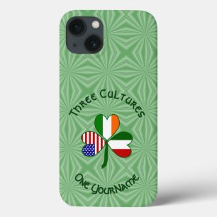 Italiaanse Ierse Amerikaanse Klaver Vlag Persoonli iPhone 13 Hoesje