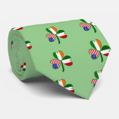 Italiaanse Ierse Amerikaanse Shamrock Stropdas (Opgerold)
