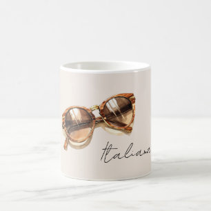 Italiaanse (Italiaans) bruine zonnebril Koffiemok