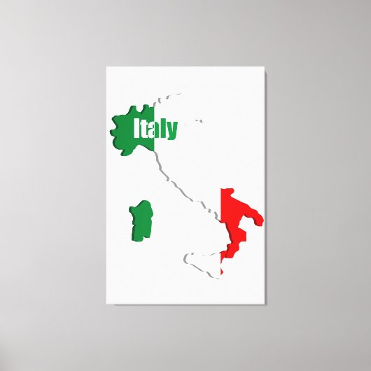 Italiaanse kaart canvas afdruk (Voorkant)