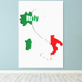 Italiaanse kaart canvas afdruk (Insitu (Houten vloer))