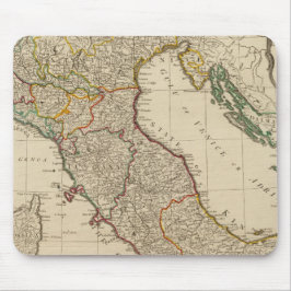 Italiaanse kaart met handgekleurde atlas muismat