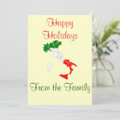 Italiaanse kaart met kerstkaart (Staand voorkant)