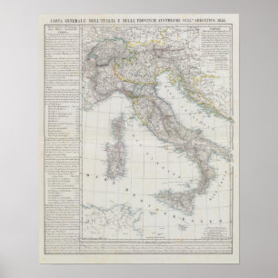 Italiaanse kaart poster