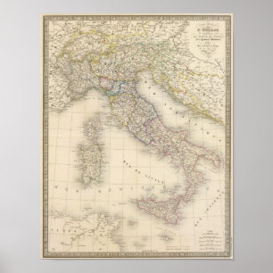 Italiaanse kaart poster