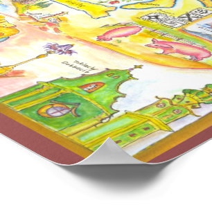 Italiaanse kaart poster