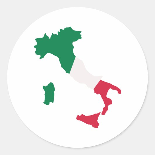 Italiaanse kaart ronde sticker (Voorkant)
