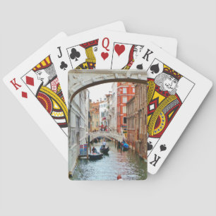 Italiaanse Kanalen in Venetië Pokerkaarten