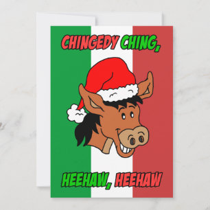 Italiaanse Kerst Ezel Kerstmis Kaart