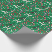 Italiaanse kersthond cadeaupapier (Hoek)