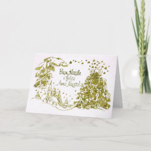 Italiaanse Kerstmis en Nieuwjaarskaart Feestdagen Kaart