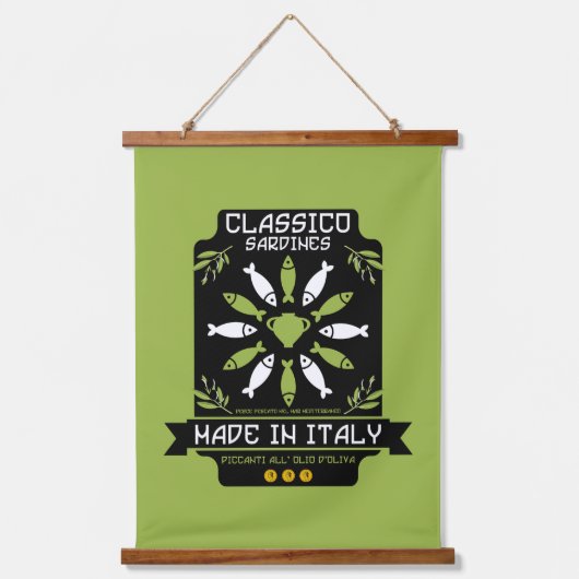 Italiaanse keuken hangend wandkleed (Voorkant)