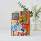 ITALIAANSE KEUKEN IN FLORENCE UITNODIGING BRIEFKAART (Staand voorkant)