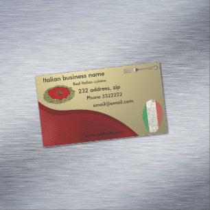 Italiaanse keuken magnetisch visitekaartje